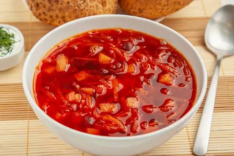 Борщ с фасолью и картофелем
