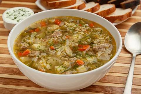 Рассольник с булгуром